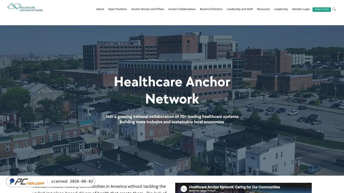 Screenshot of healthcareanchor.network