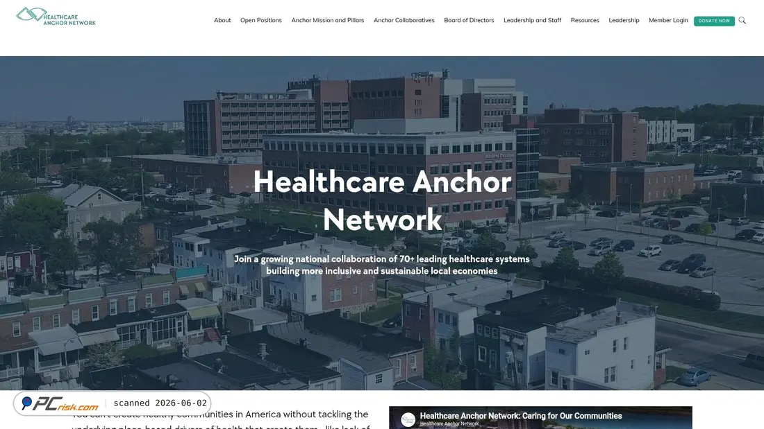 Screenshot of healthcareanchor.network