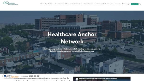 healthcareanchor.network screenshot
