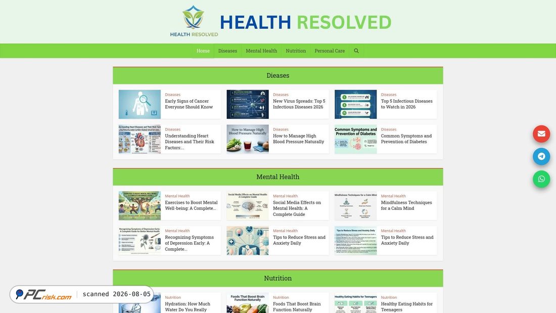 Screenshot of healthresolved.com