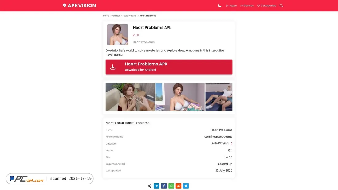 Screenshot of heart-problems.apkvision.com.co