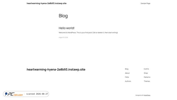 heartwarming-hyena-2a8b93.instawp.site Screenshot
