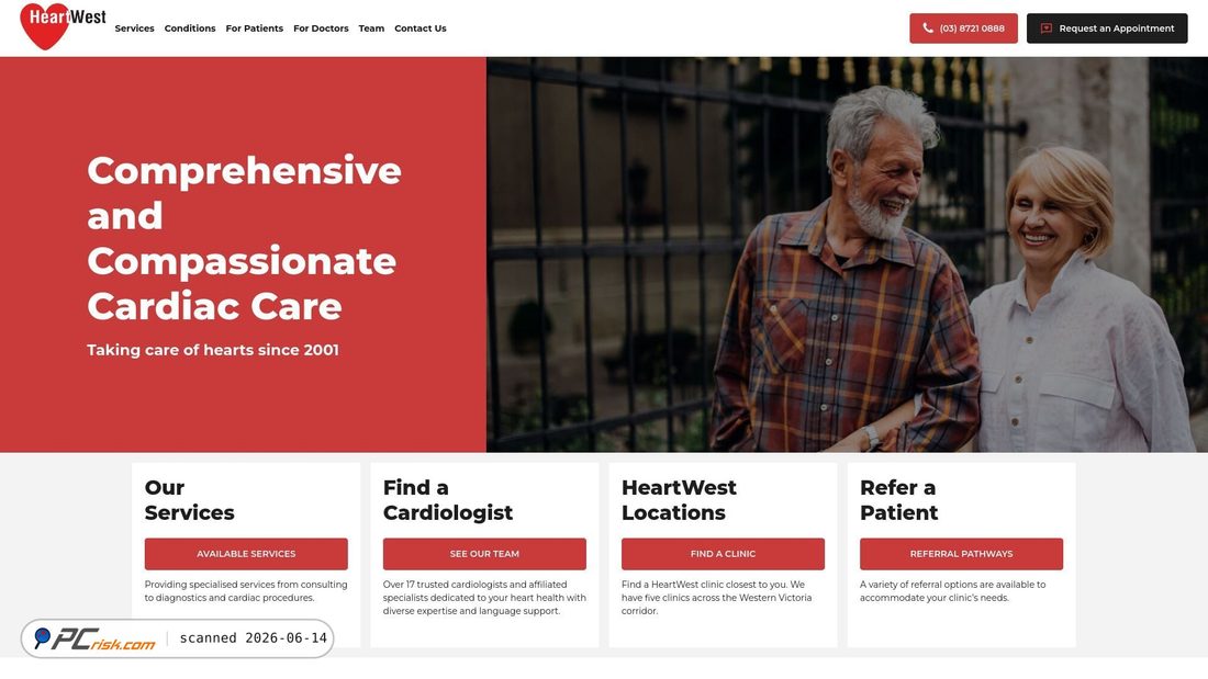 Screenshot of heartwest.com.au