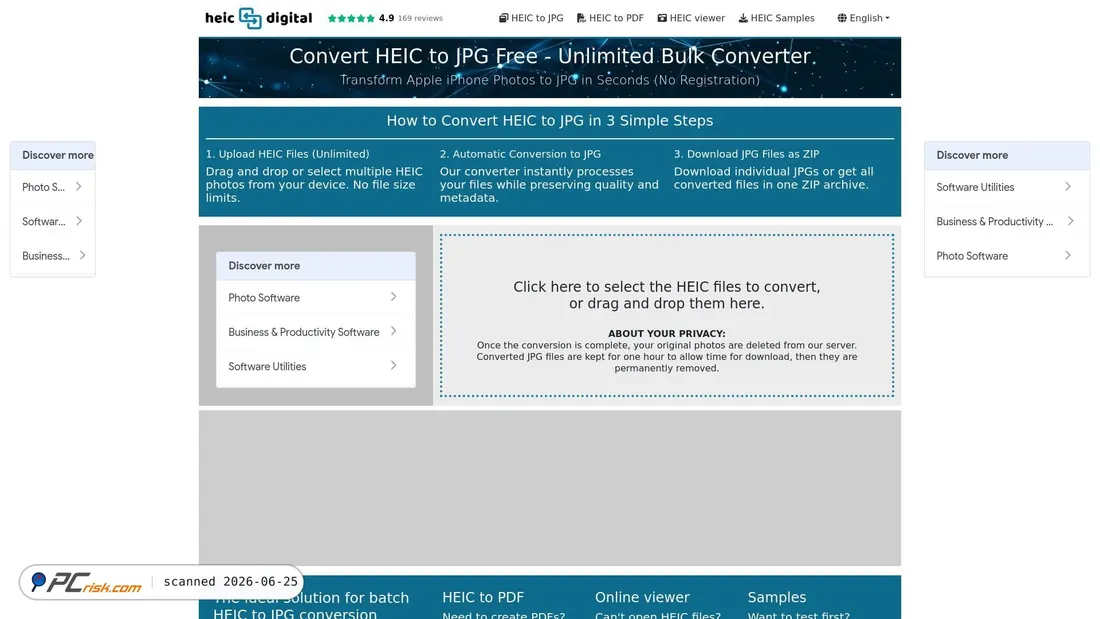 Screenshot of heic.digital
