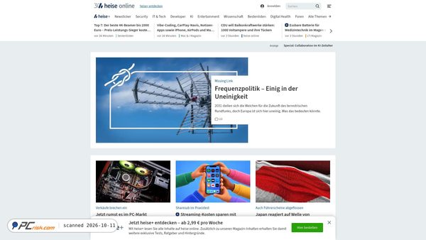 Captura de heise.de