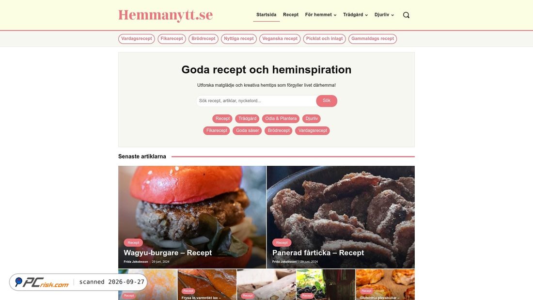 Captura de ecrã de hemmanytt.se