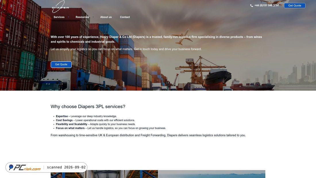 Screenshot of henrydiaper.co.uk