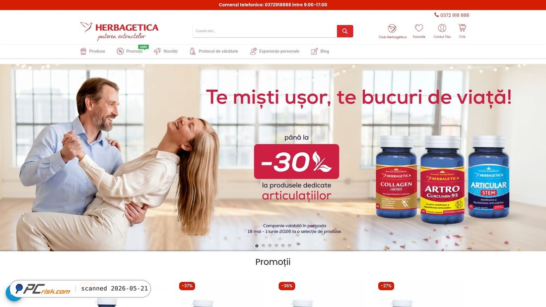 Screenshot of herbagetica.ro