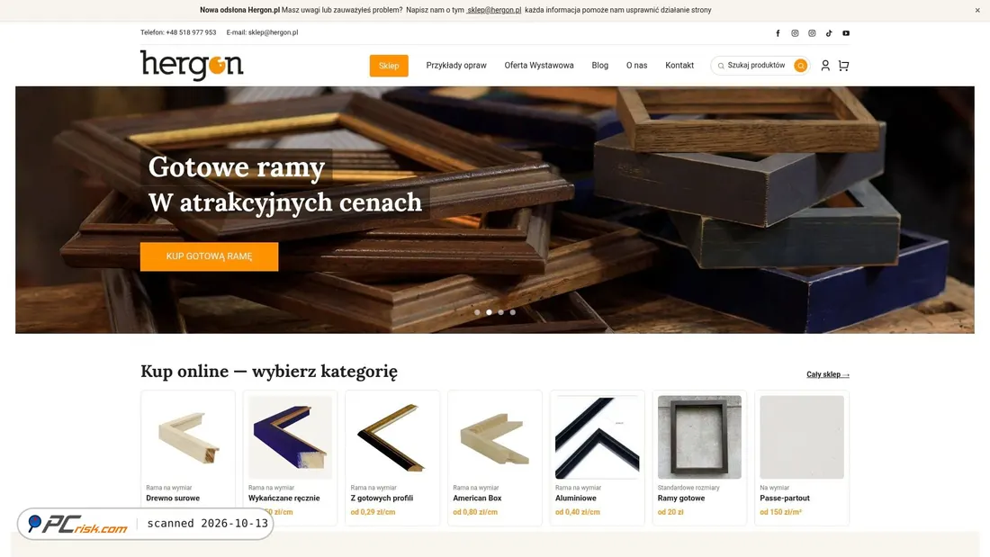 Screenshot of hergon.pl