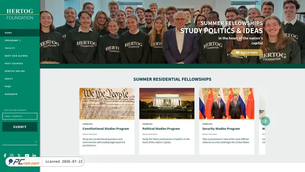 hertogfoundation.org screenshot