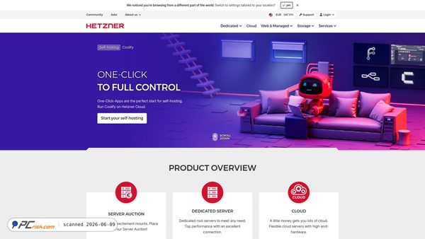 hetzner.com screenshot