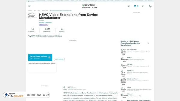 Screenshot di hevc-video-extensions-from-device-manufacturer.en.uptodown.com
