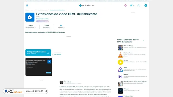 Capture d’écran de hevc-video-extensions-from-device-manufacturer.uptodown.com