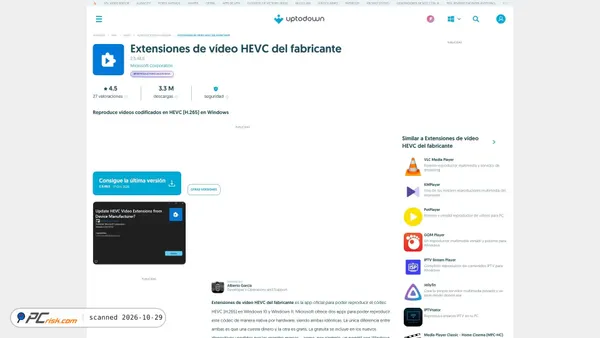 Screenshot di hevc-video-extensions-from-device-manufacturer.uptodown.com