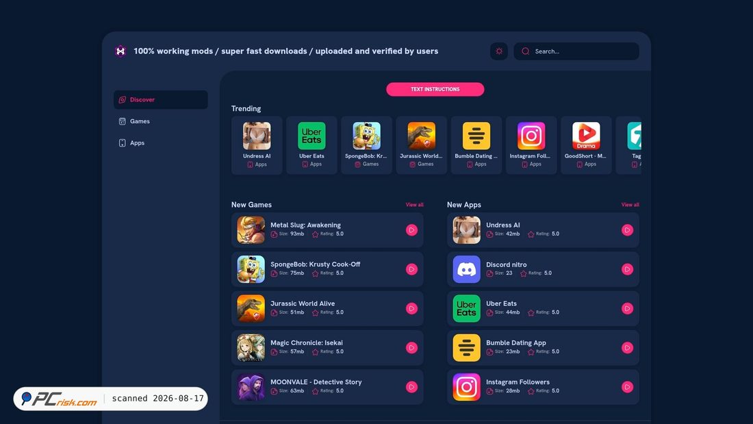 Screenshot of hexmods.com