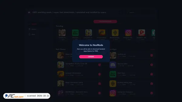 Capture d’écran de hexmods.com