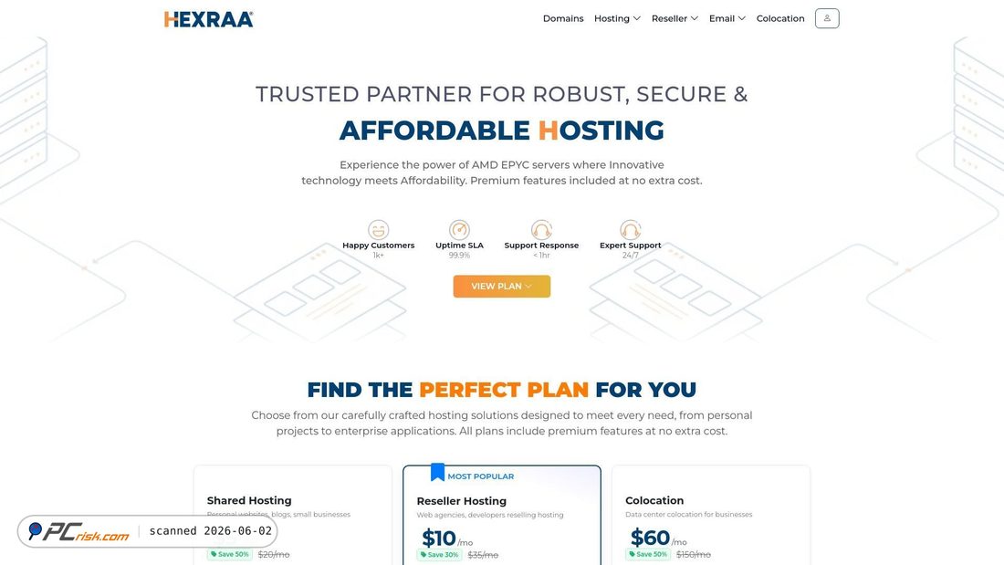 Screenshot of hexraa.com