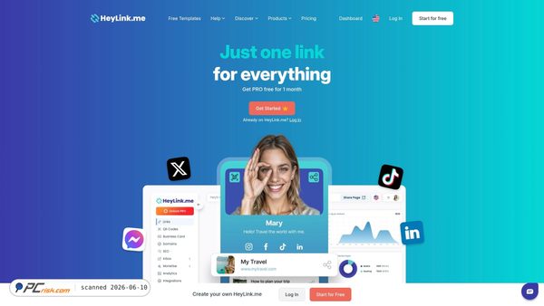 heylink.me screenshot