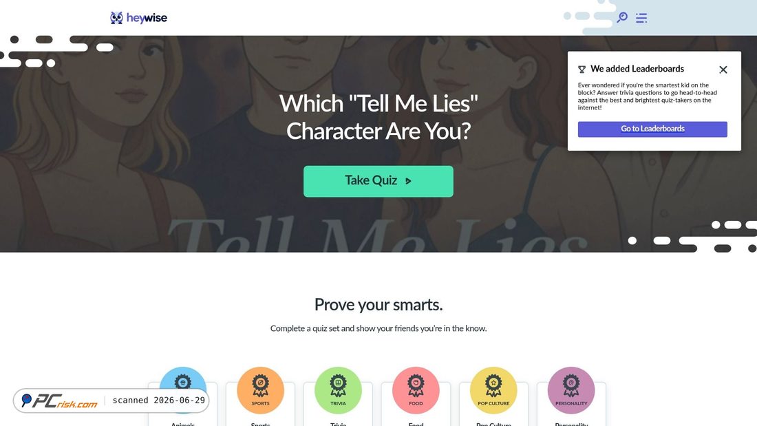 Screenshot of heywise.com