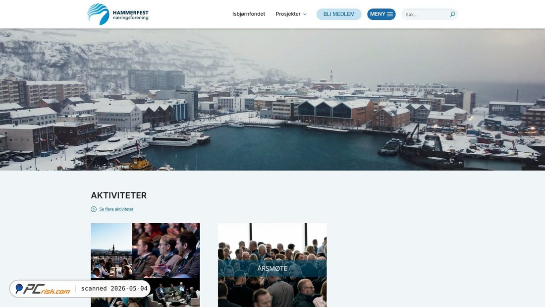 Screenshot of hfnf.no