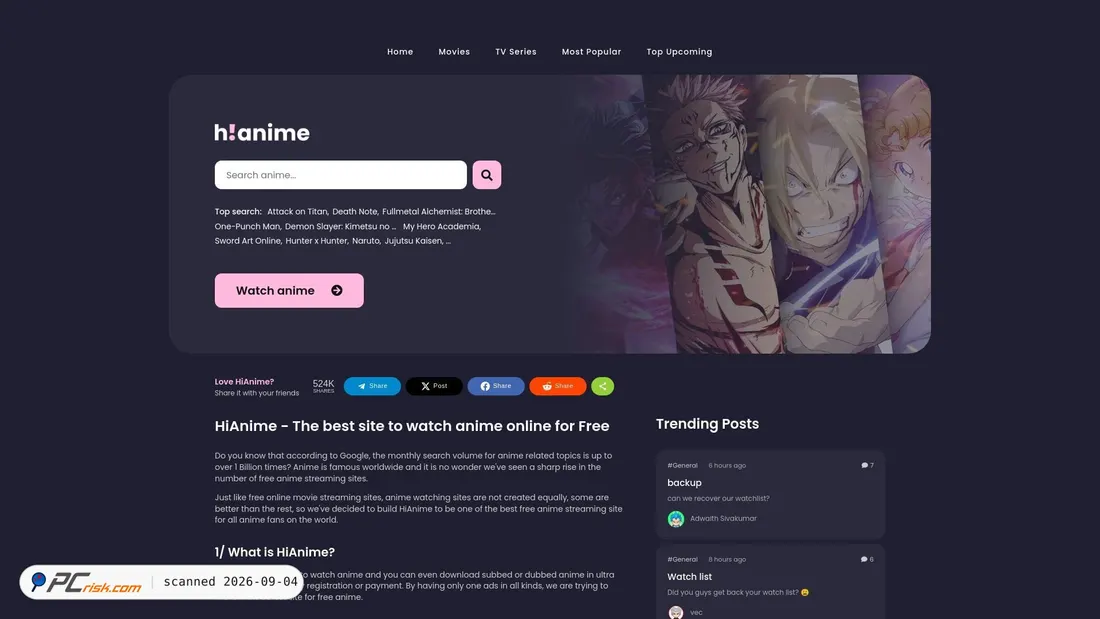Zrzut ekranu hianime.at