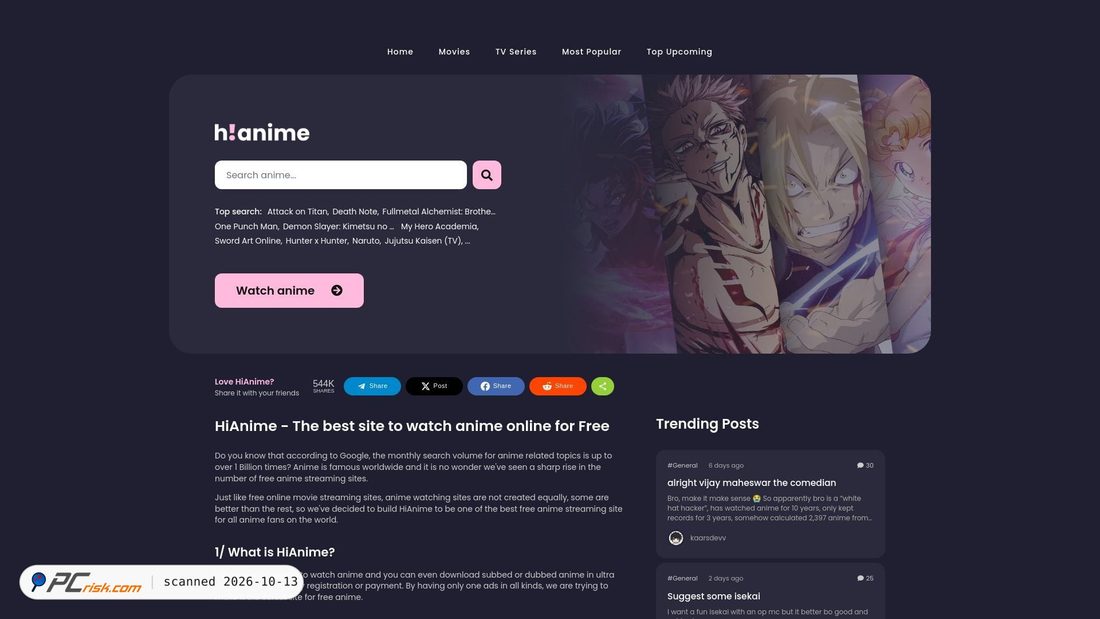 Captura de ecrã de hianime.ba