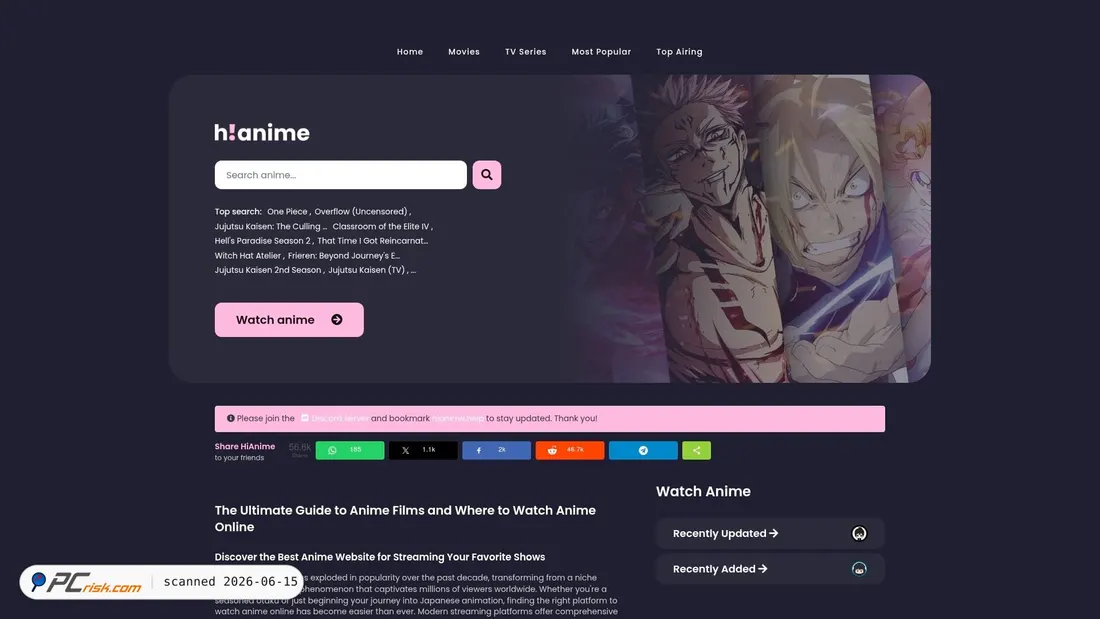 Screenshot of hianime.dk