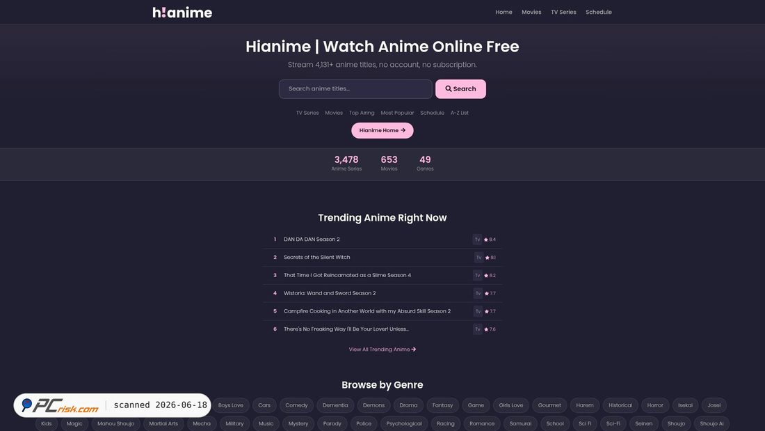 Screenshot of hianime.ms