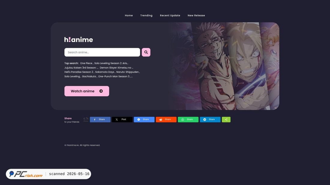 Screenshot von hianime.re