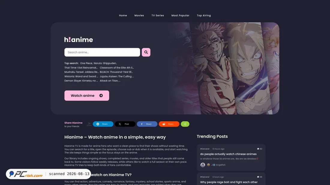 Screenshot of hianime.ro