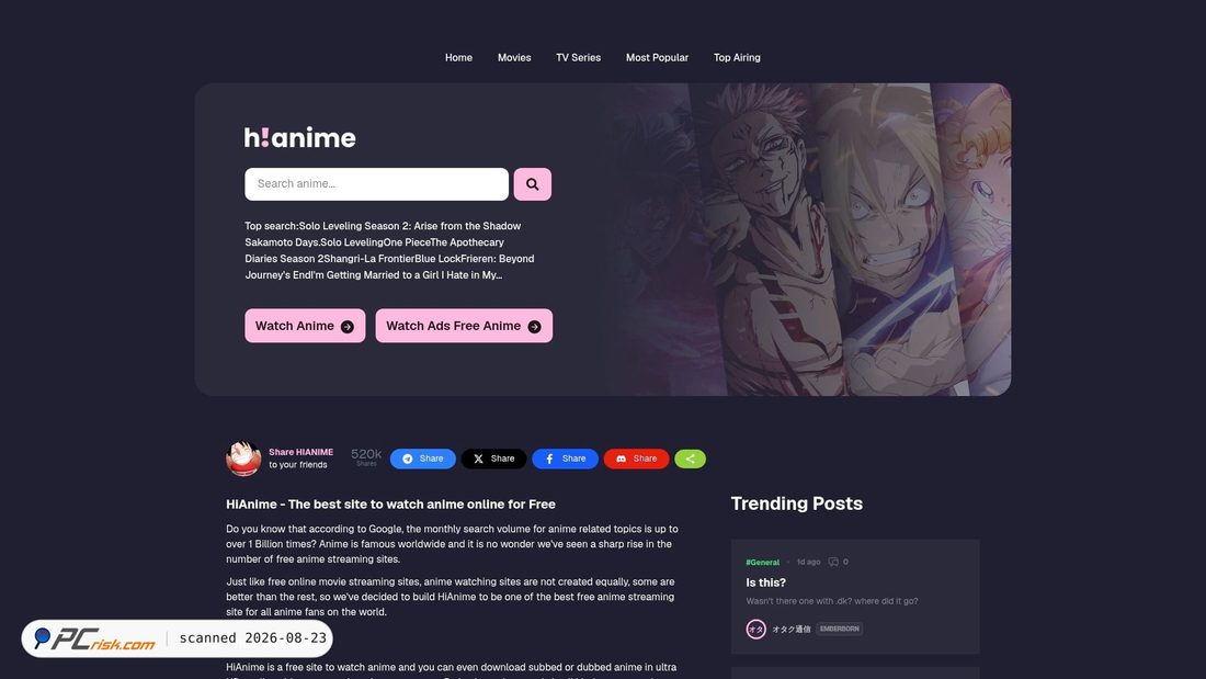 Screenshot of hianimes.se