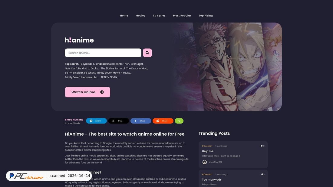 Screenshot von hianimez.de