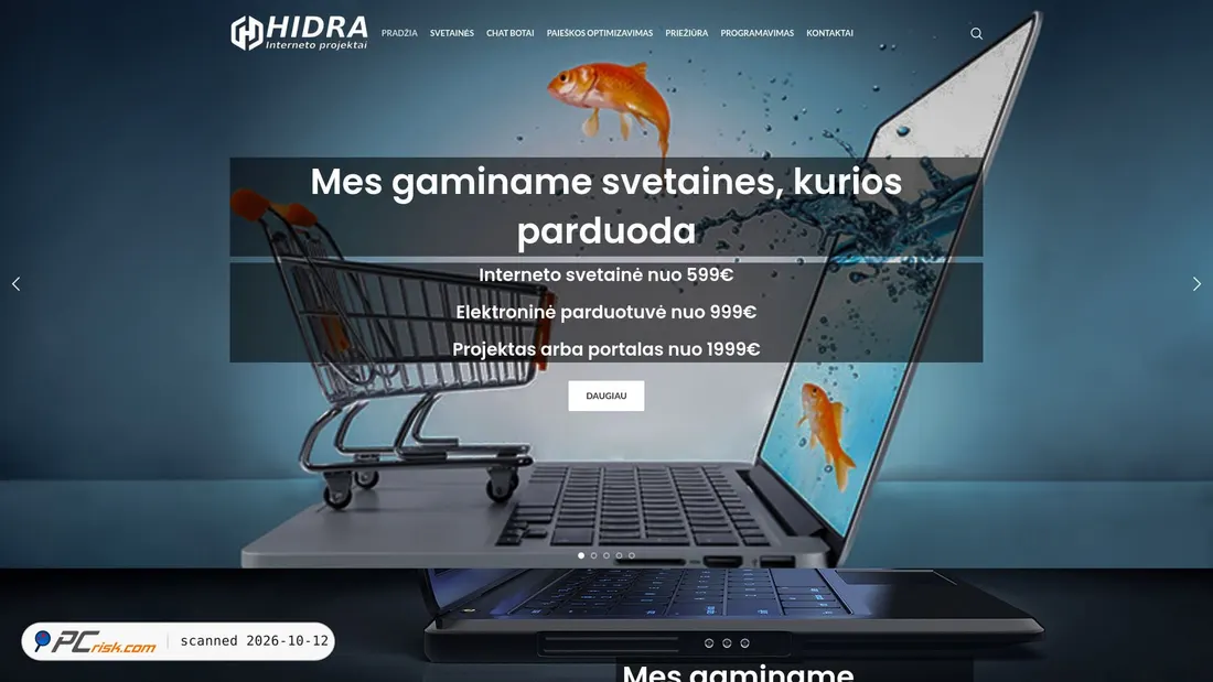 Captura de ecrã de hidra.lt