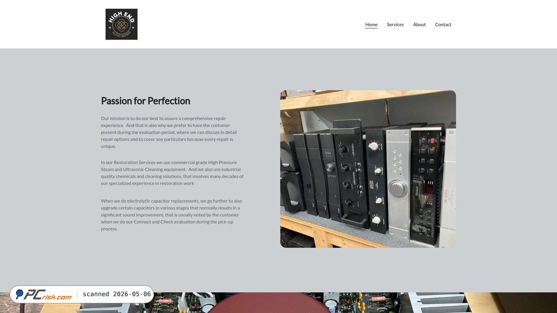 Screenshot von hiendrepair.com