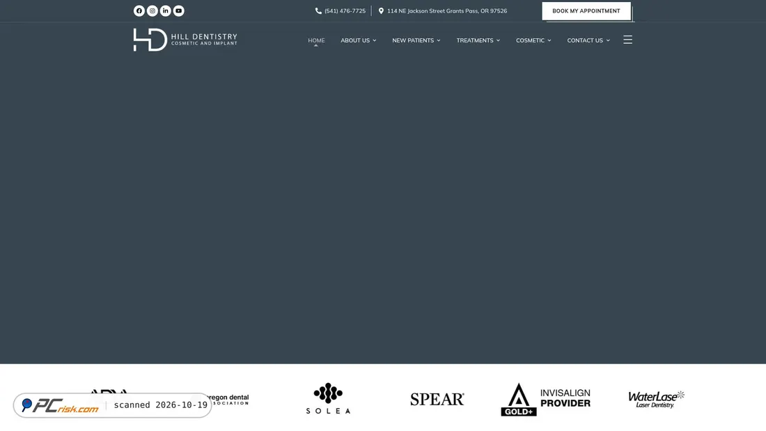 Captura de ecrã de hilldentistry.net