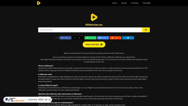 himovies.bz screenshot