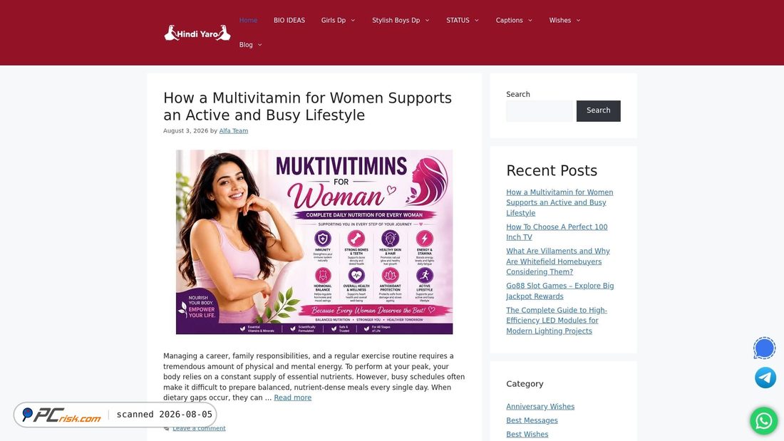 Screenshot of hindiyaro.net