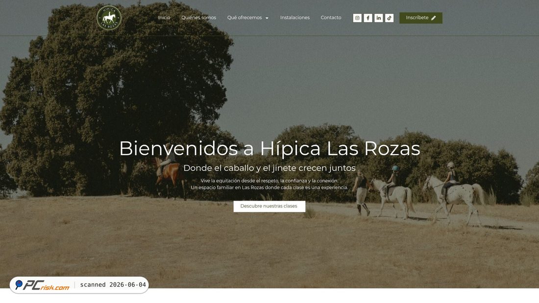Captura de pantalla de hipicalasrozas.com