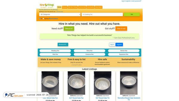 hirethings.com.au Screenshot