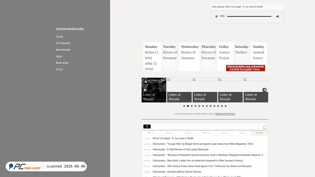 Screenshot of historyradio.free.nf