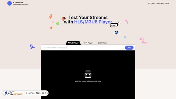 hlsplayer.net Screenshot