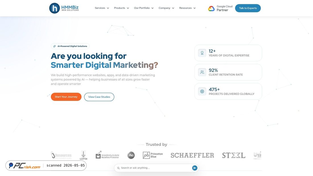 Screenshot von hmmbiz.com
