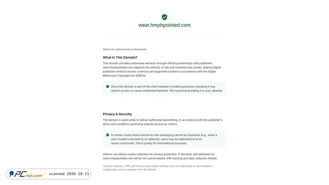 Screenshot of hmphpointed.com