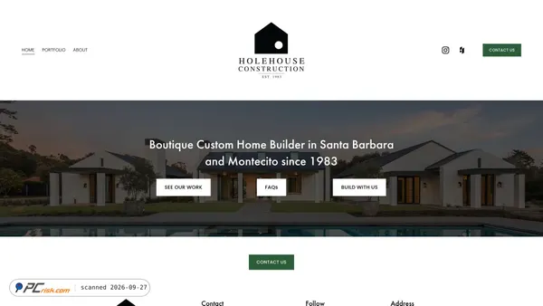 Captura de ecrã de holehouse.com