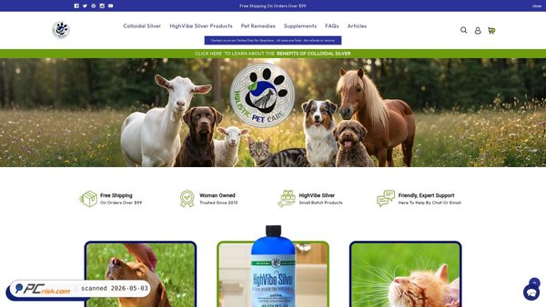 holisticpetcare.com screenshot