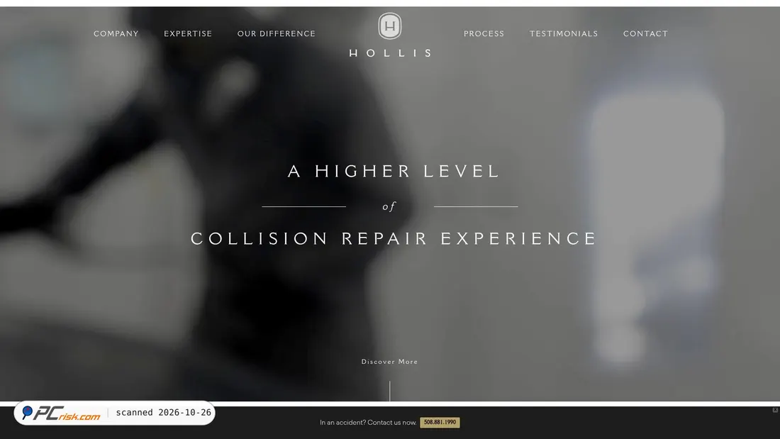 Screenshot di hollisautobody.com