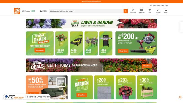 homedepot.com screenshot