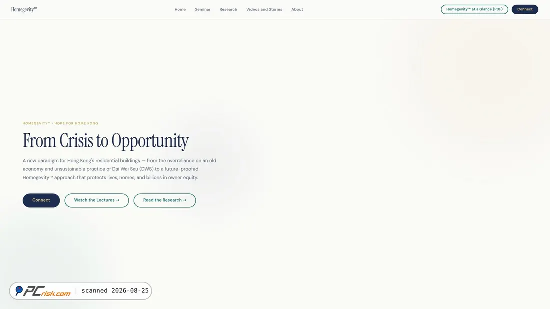 Screenshot of homegevity.io