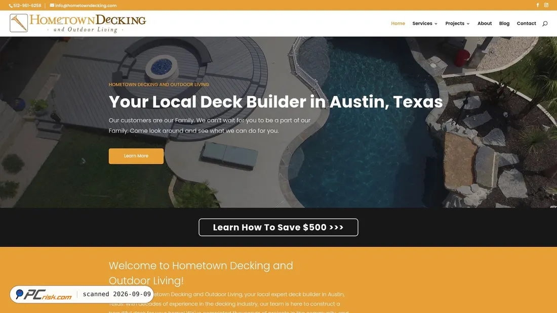 Screenshot von hometowndecking.com