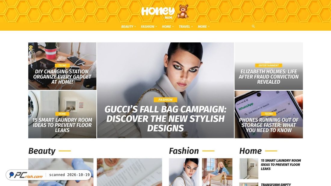 Screenshot of honeyblog.org